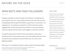 Tablet Screenshot of natureontheedge.com